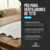 Pás para Ventiladores de Teto 11 Pas para Ventiladores de Teto PIWS 03