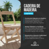 Cadeira Dobravel de Madeira Natural Sem Pintura CAD7070 03