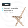 Cadeira Dobravel de Madeira Natural Sem Pintura CAD7070 08