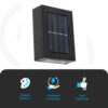 Arandela Solar Slim 2 Focos com Sensor Ponente 16 Arandela Solar Slim 2 Focos com Sensor Ponente SOLAR2F 04