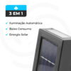 Arandela Solar Slim 2 Focos com Sensor Ponente 19 Arandela Solar Slim 2 Focos com Sensor Ponente SOLAR2F 08
