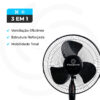 Ventilador De Coluna Oscilante 3 Velocidades 08
