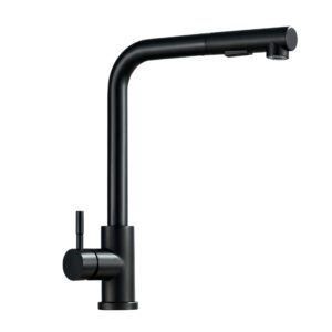 Torneira Gourmet Monocomando 47cm Flexível com Ducha Spray YS-C2 Preto Fosco