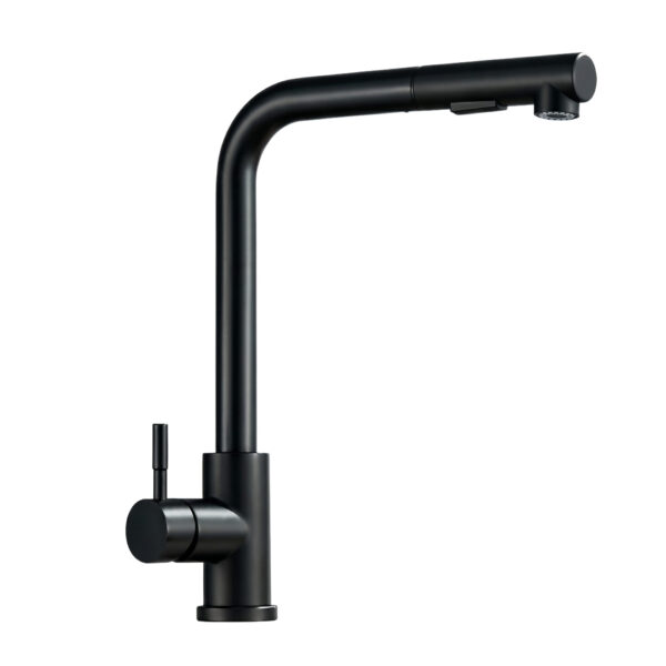 Torneira Gourmet Monocomando 47cm Flexível com Ducha Spray YS-C2 Preto Fosco 1 YS C2 2 1