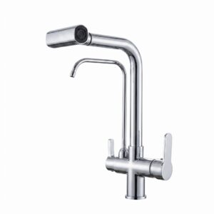 Torneira Gourmet Monocomando com Filtro e Ducha Extensível 360 YS-J9 Inox Escovado