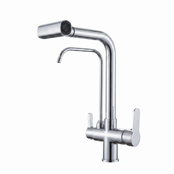 Torneira Gourmet Monocomando com Filtro e Ducha Extensível 360 YS-J9 Inox Escovado 1 YS J9 1 1
