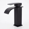 Torneira Cascata Monocomando Banheiro Bica Baixa 18cm YS-KPO Preto Fosco 2 YS KPO 2 1