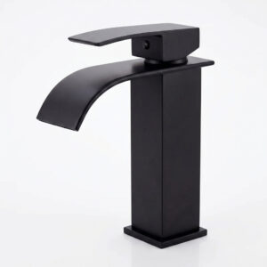 Torneira Cascata Monocomando Banheiro Bica Baixa 18cm YS-KPO Preto Fosco