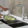 Torneira Gourmet Monocomando 47cm Flexível com Ducha Spray YS-C2 Inox Escovado 11 ys c2 1 2