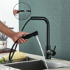Torneira Gourmet Monocomando 47cm Flexível com Ducha Spray YS-C2 Preto Fosco 11 ys c2 2 2