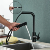 Torneira Gourmet Monocomando 47cm Flexível com Ducha Spray YS-C2 Preto Fosco 4 ys c2 2 2 1024x1024