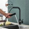 Torneira Gourmet Monocomando 47cm Flexível com Ducha Spray YS-C2 Preto Fosco 8 ys c2 2 2 600x600