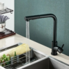 Torneira Gourmet Monocomando 47cm Flexível com Ducha Spray YS-C2 Preto Fosco 20 ys c2 2 3
