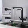 Torneira Gourmet com Filtro 3 em 1 Extensível YS-J9A Preto Fosco 24 ys j9a 2 3 150x150