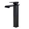Torneira Cascata Monocomando Banheiro Bica Alta 29,5cm YS-KP1A Preto Fosco